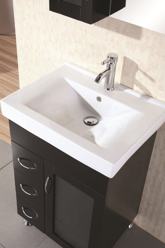 DESIGN ELEMENT Milan 24" Single Drop-In Sink Vanity