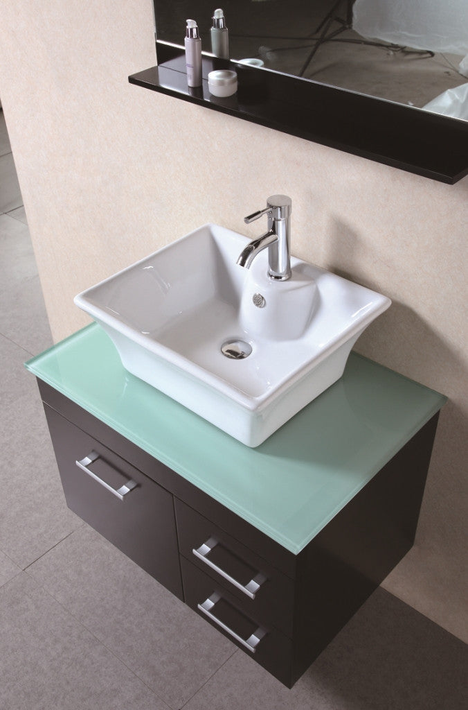 DESIGN ELEMENT Madrid 30" Wall-Mount Single Vessel Sink Vanity