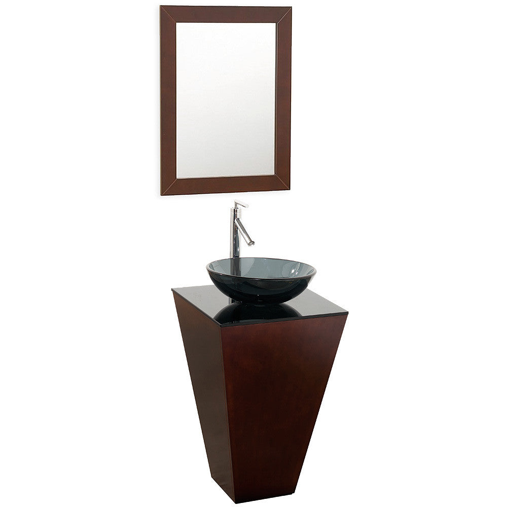 WYNDHAM COLLECTION Esprit Custom Bathroom Pedestal Vanity Set - Espresso