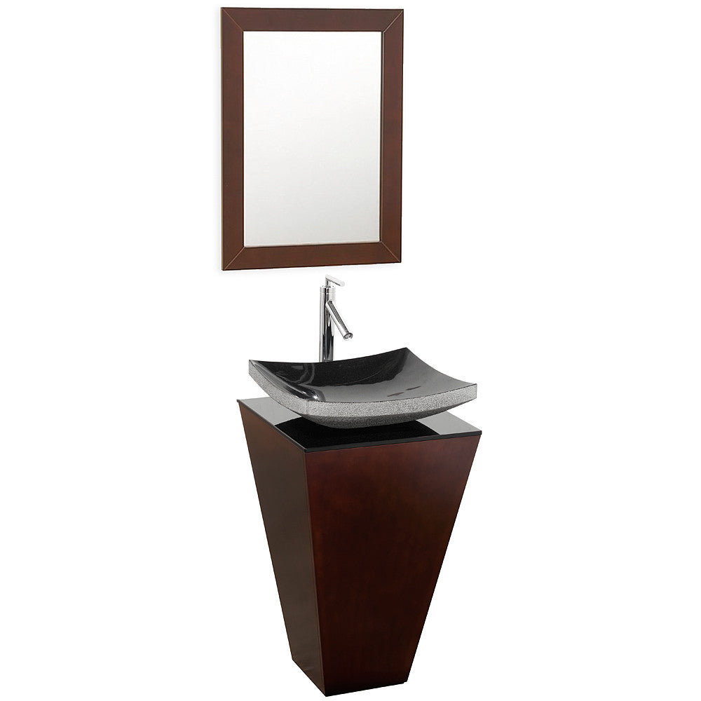 WYNDHAM COLLECTION Esprit Custom Bathroom Pedestal Vanity Set - Espresso