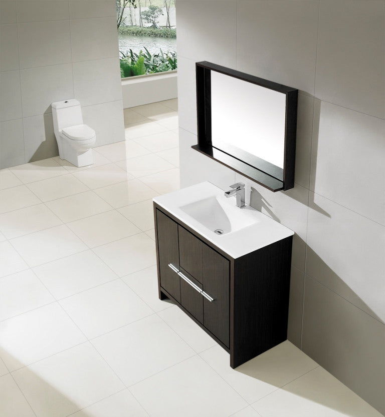 Aquamoon Granada 40 Modern Bathroom Vanity Set - Wenge