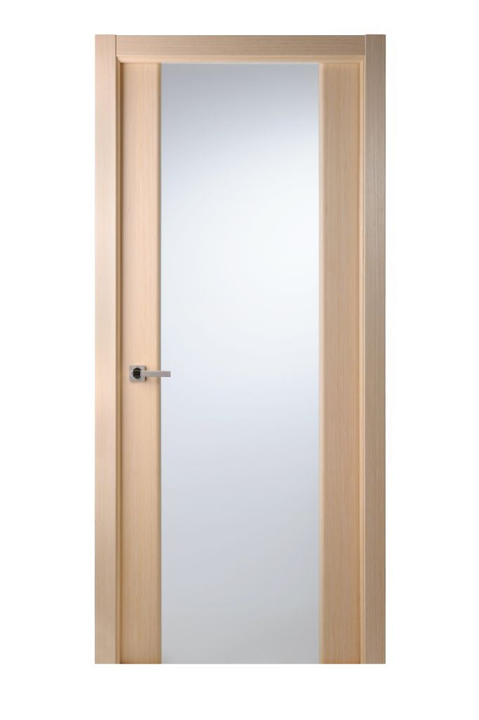 Gran 202 Interior Door In A Bleached Oak Finish W/ Frosted Glass