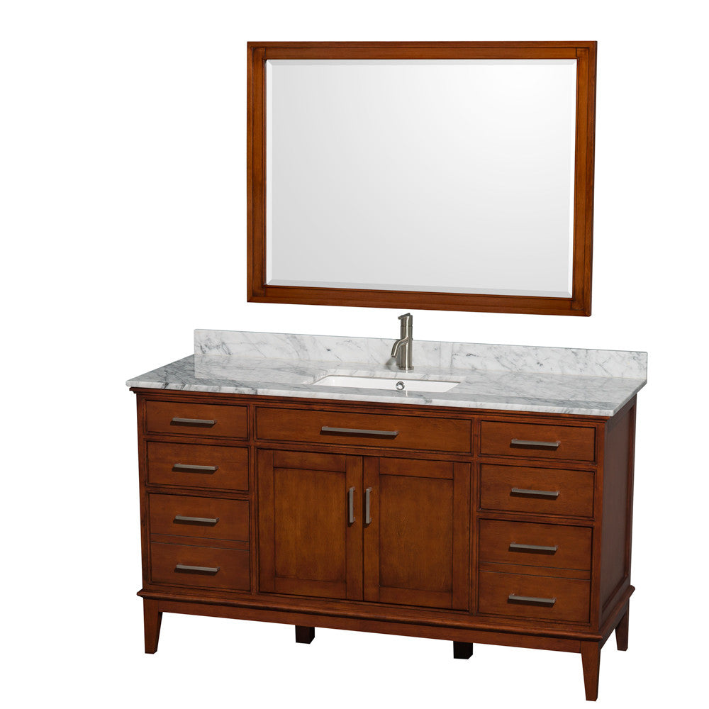 Hatton 60-Inch Single Bathroom Vanity - Light Chestnut
