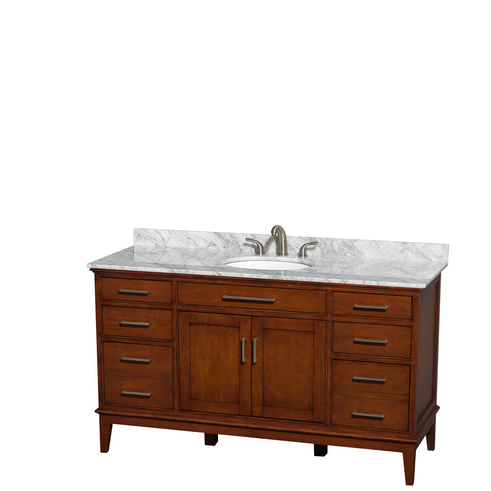 Hatton 60-Inch Single Bathroom Vanity - Light Chestnut