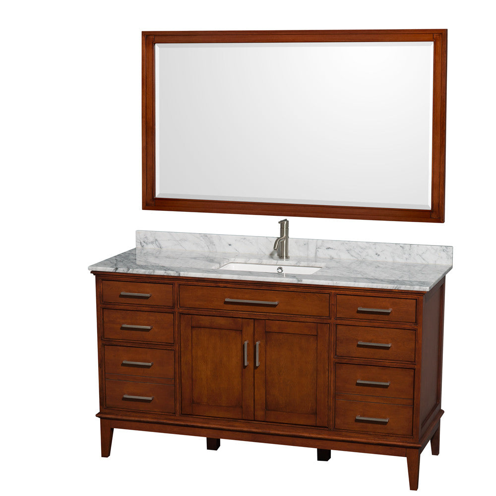Hatton 60-Inch Single Bathroom Vanity - Light Chestnut