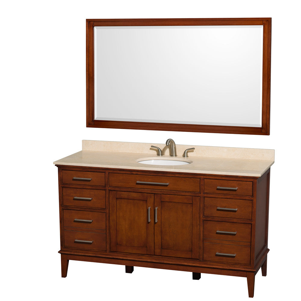 Hatton 60-Inch Single Bathroom Vanity - Light Chestnut