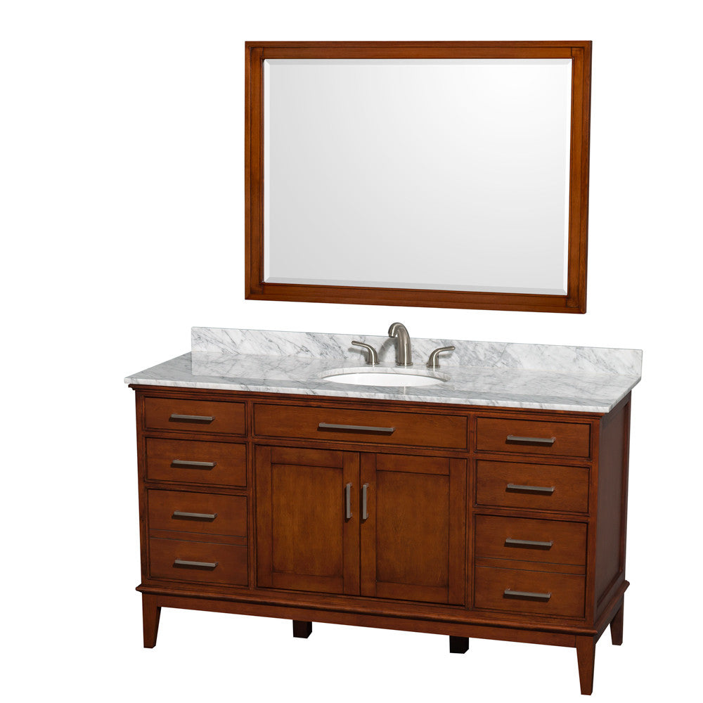Hatton 60-Inch Single Bathroom Vanity - Light Chestnut
