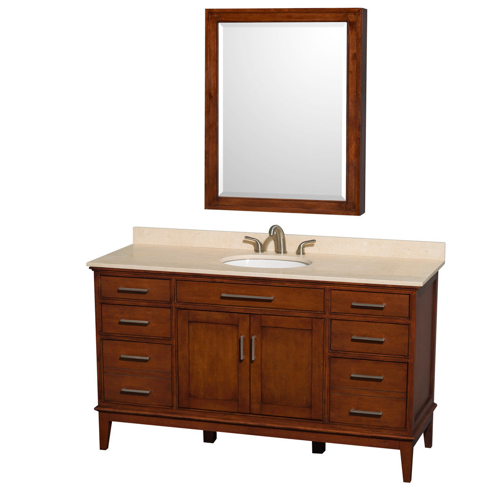 Hatton 60-Inch Single Bathroom Vanity - Light Chestnut