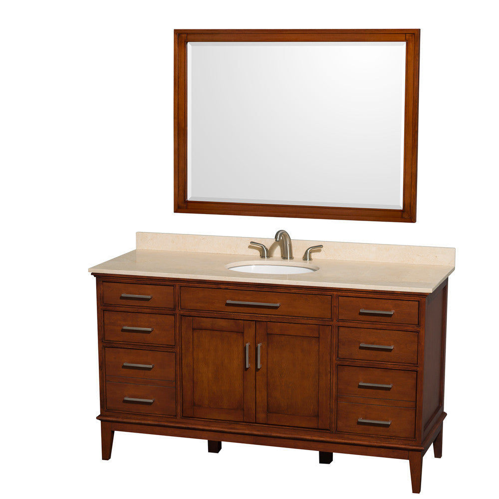 Hatton 60-Inch Single Bathroom Vanity - Light Chestnut
