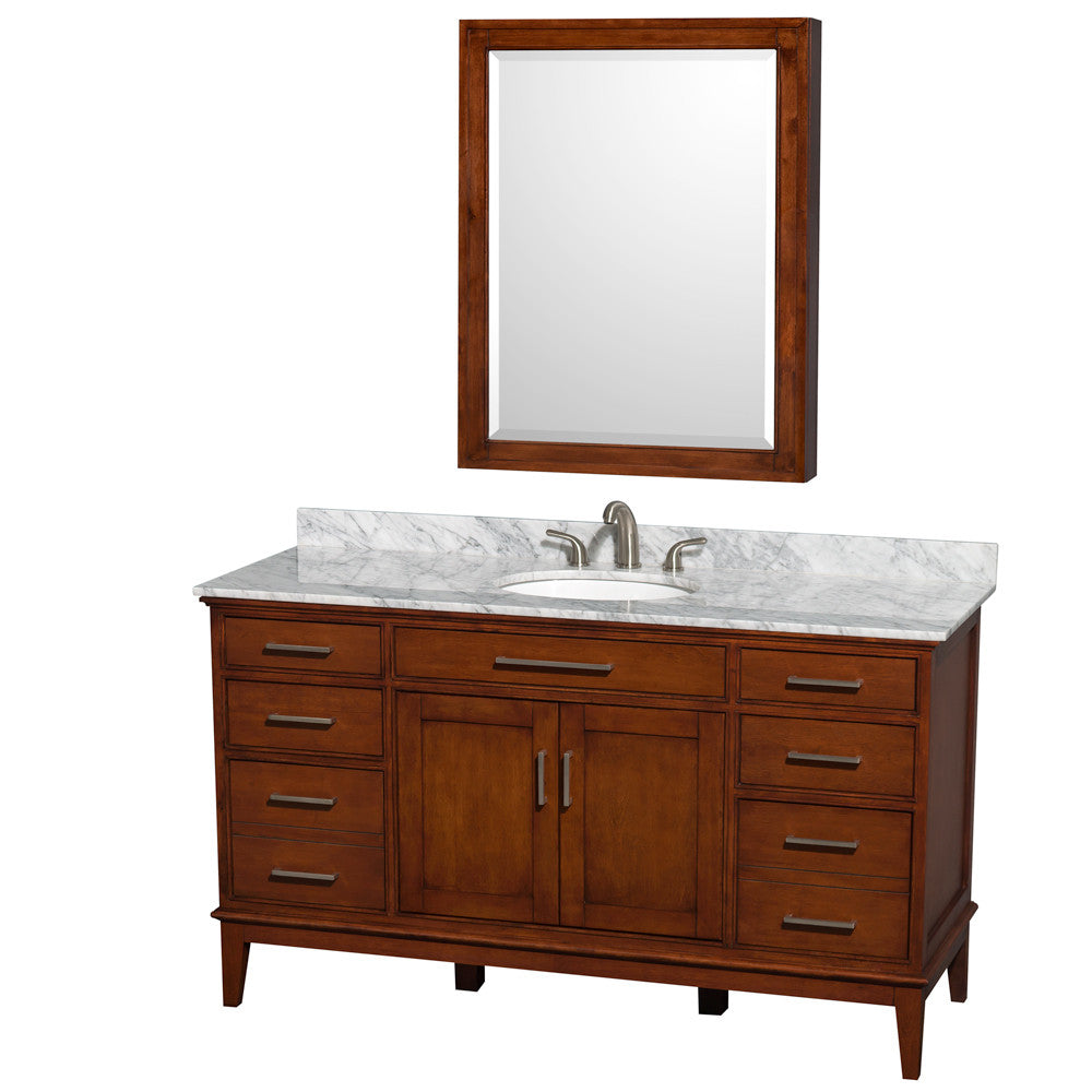 Hatton 60-Inch Single Bathroom Vanity - Light Chestnut