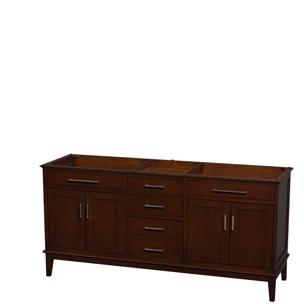 Hatton 72-Inch Double Bathroom Vanity - Dark Chestnut