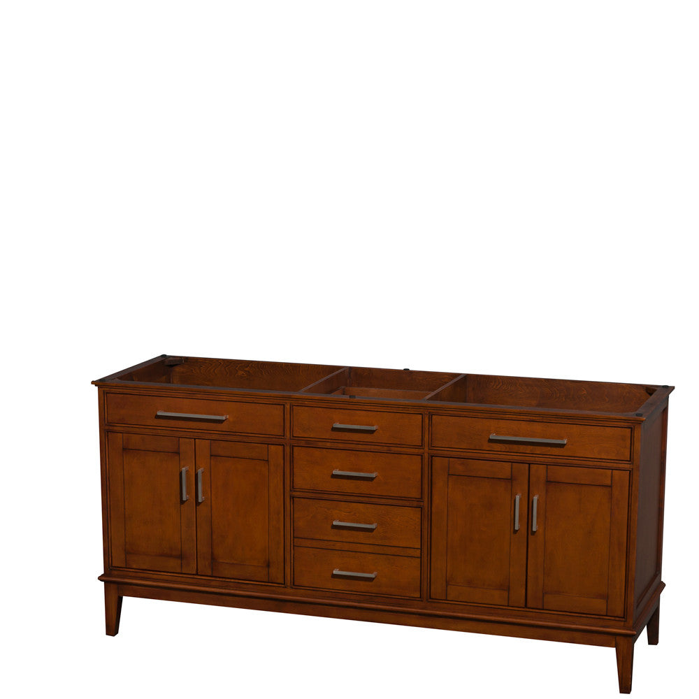 Hatton 72-Inch Double Bathroom Vanity - Light Chestnut