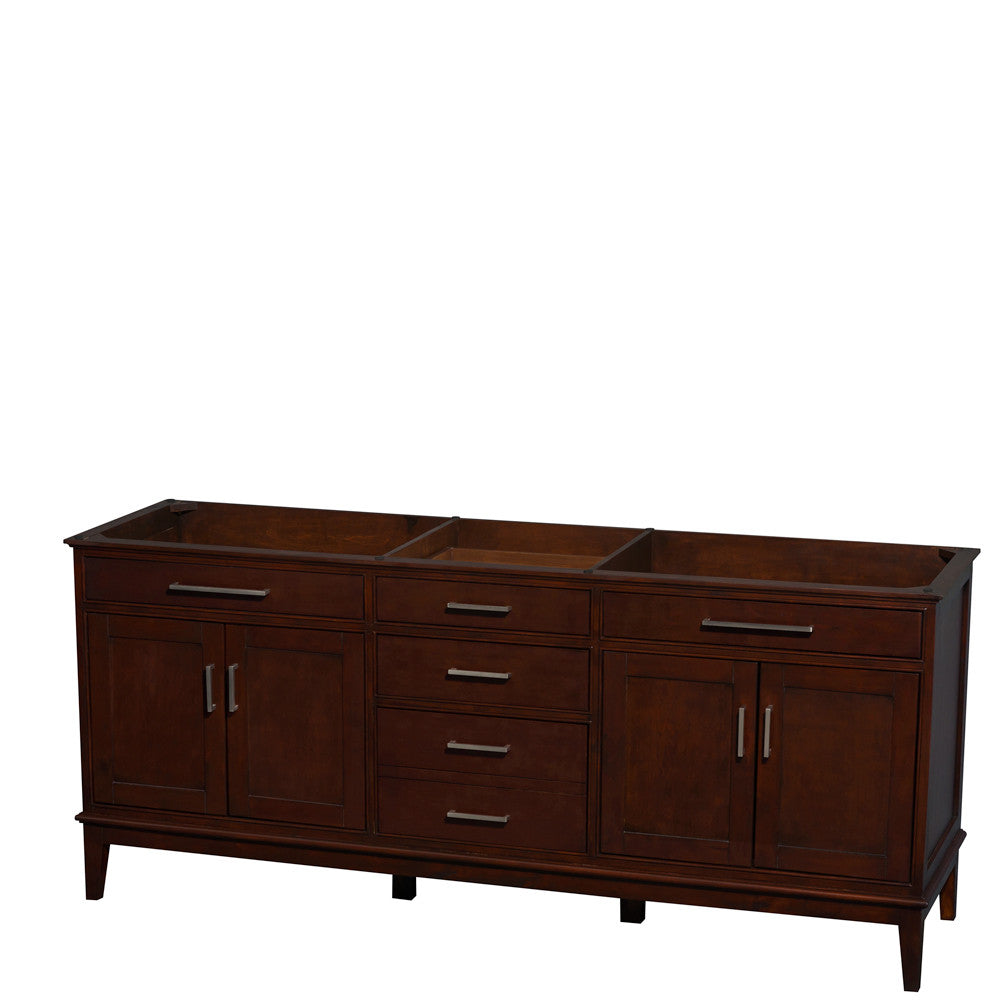 Hatton 80-Inch Double Bathroom Vanity - Dark Chestnut