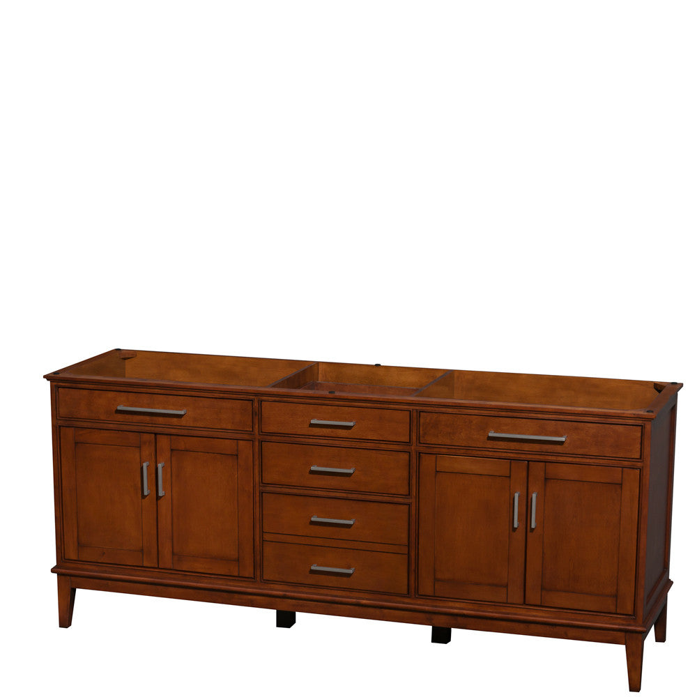 Hatton 80-Inch Double Bathroom Vanity - Light Chestnut