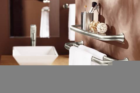 MOEN Fina brushed nickel 24" double towel bar