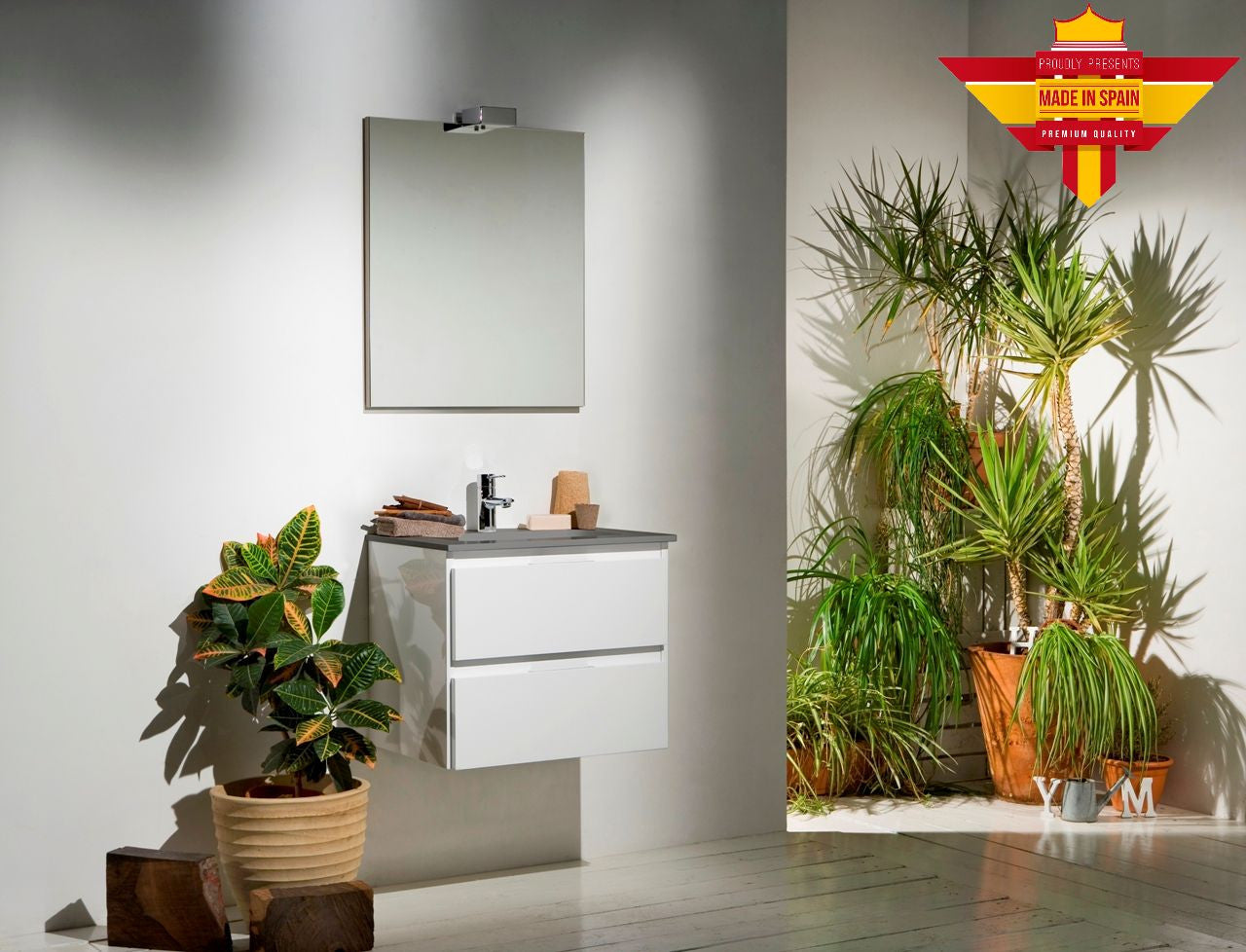 AQUA DECOR Life 24" Modern Bathroom Vanity - White (Bath Trends Exclusive)