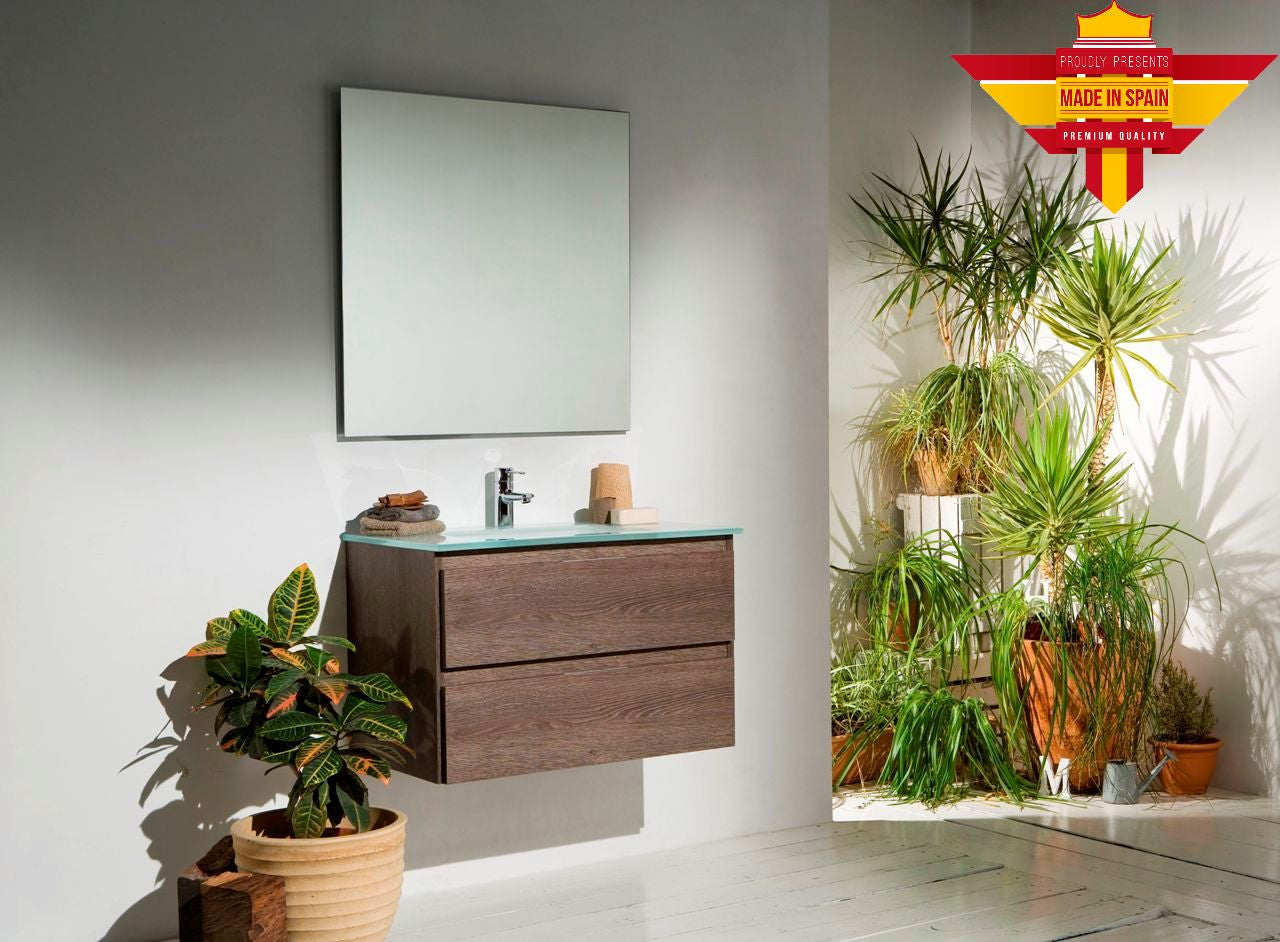 AQUA DECOR Life 31" Modern Bathroom Vanity - Nogal (Bath Trends Exclusive)