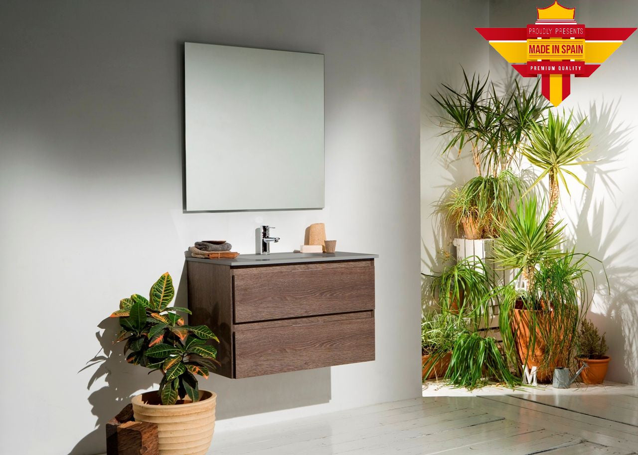 AQUA DECOR Life 31" Modern Bathroom Vanity - Nogal (Bath Trends Exclusive)