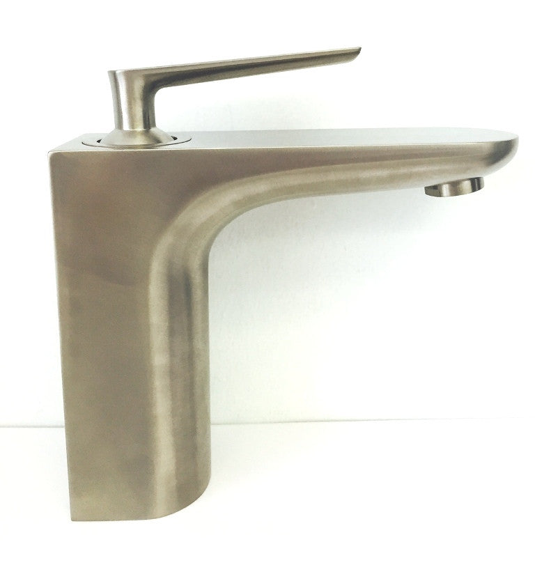 Aquamoon Madrid Single Hole Mount Bathroom Faucet Brushed Nickel