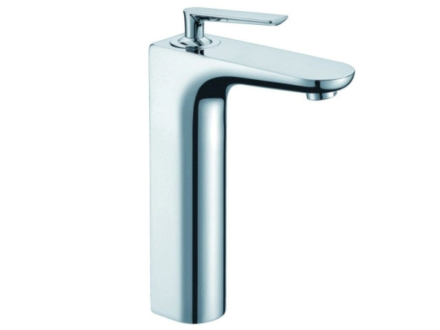 Aqua Decor Madrid Tall Single Hole Mount Bathroom Vanity Faucet - Chrome