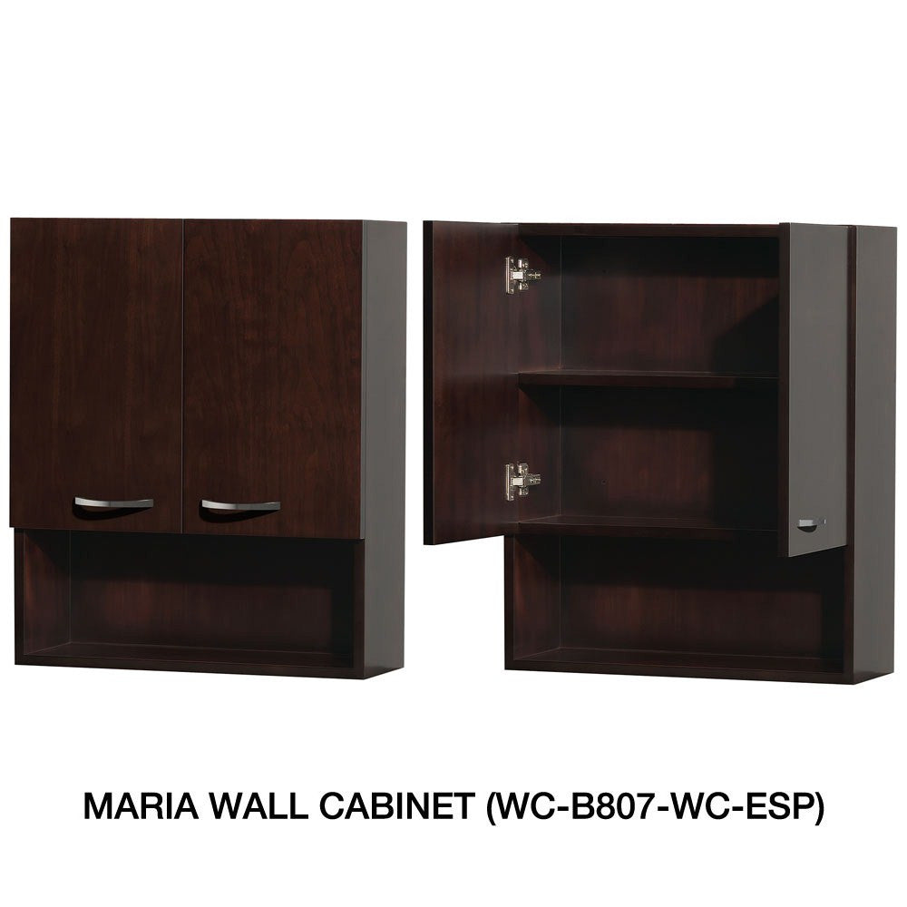WYNDHAM COLLECTION Manola 60-Inch Double Wall-Mounted Bathroom Vanity Set - Espresso