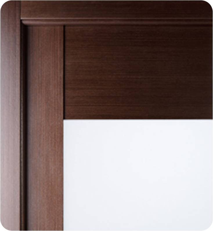 Maxima 204 Interior Door In A Wenge Finish W/ Frosted Glass Panels