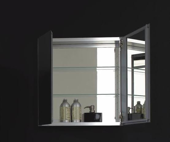 Aqua Decor 730 Modern Bathroom Medicine Cabinet W/ Mirrors - 25 Inches