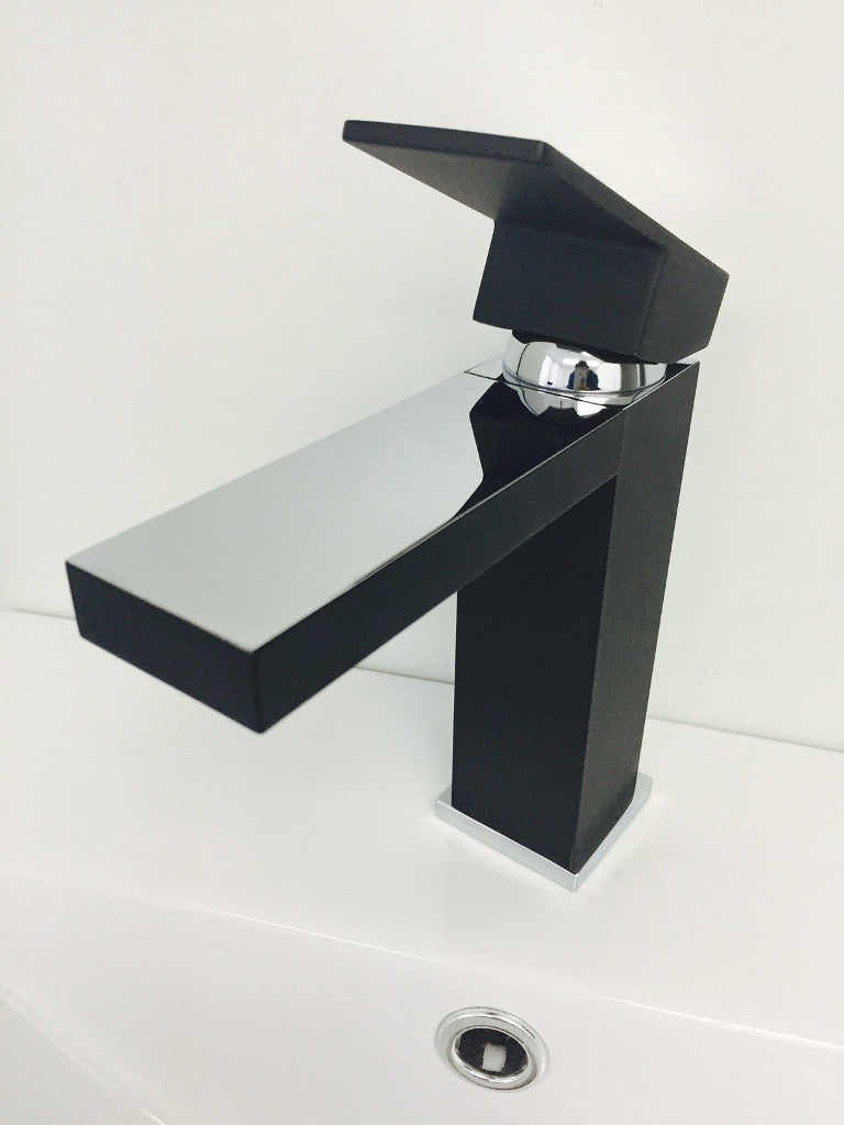 Aquamoon Milan Single Hole Mount Bathroom Faucet Black