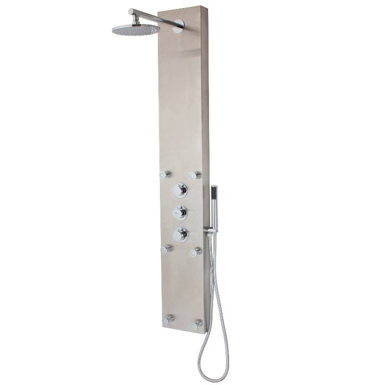 Mz Minima Modern Bathroom Stainless Steel Thermostatic Shower Panel
