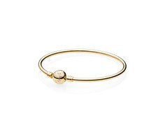 14K Gold Bangle w/ Signature Clasp1