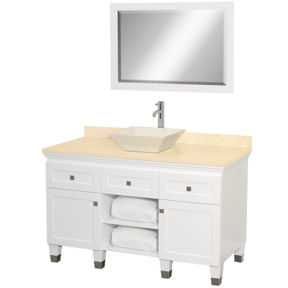 WYNDHAM COLLECTION Premiere 48-Inch Bathroom Vanity Set - White