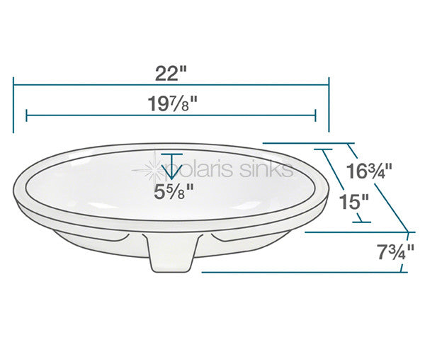 POLARIS PUPLB Porcelain Bathroom Undermount Sink - Bisque