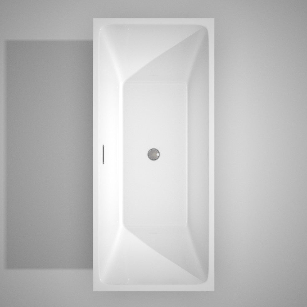 WYNDHAM COLLECTION Rachel 67-Inch Soaking Bathtub