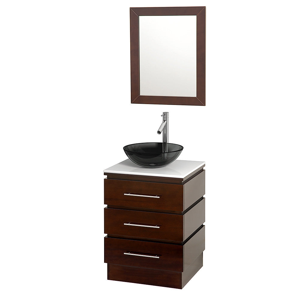 WYNDHAM COLLECTION Rioni 22-Inch Vanity Set - Espresso