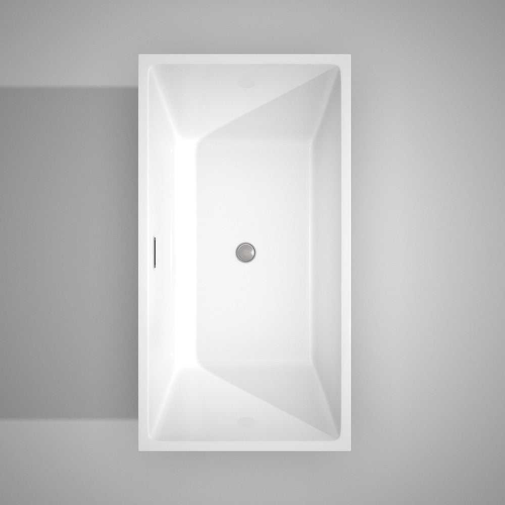 WYNDHAM COLLECTION Sara 59-Inch Soaking Bathtub