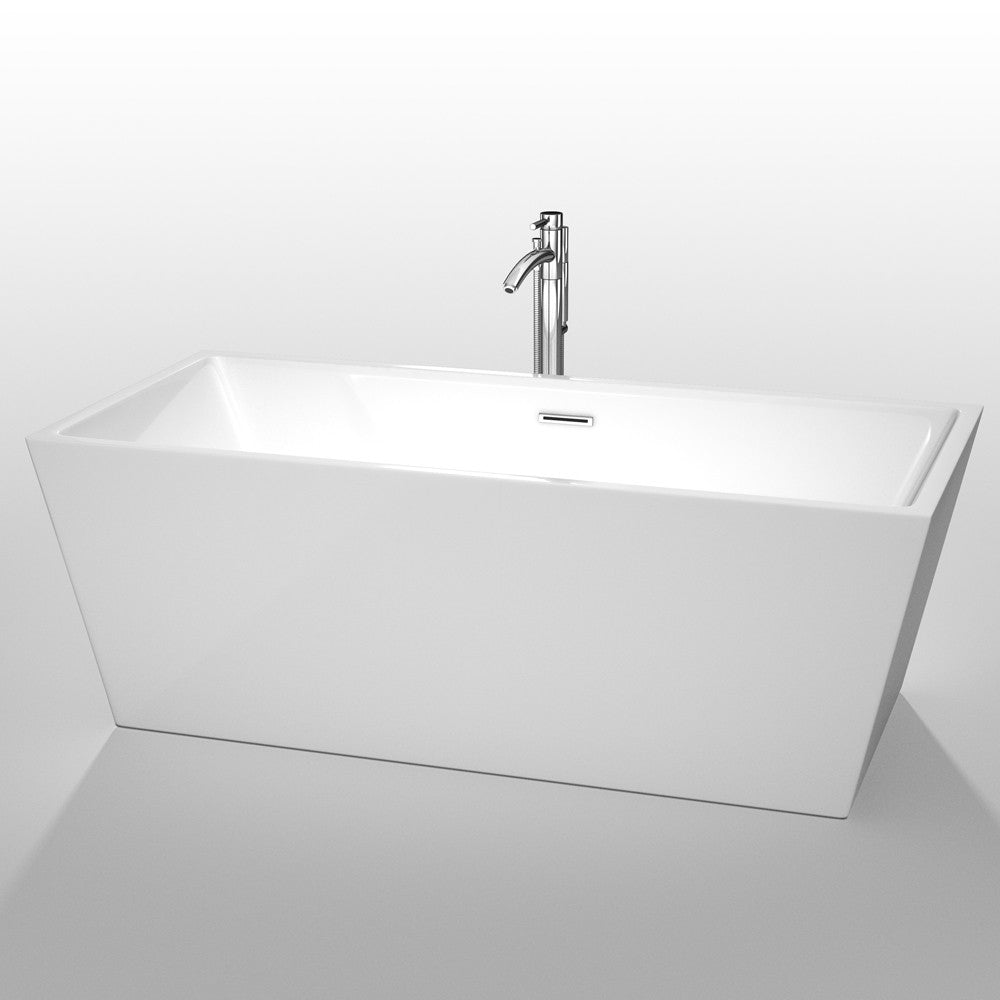 WYNDHAM COLLECTION Sara 67-Inch Soaking Bathtub