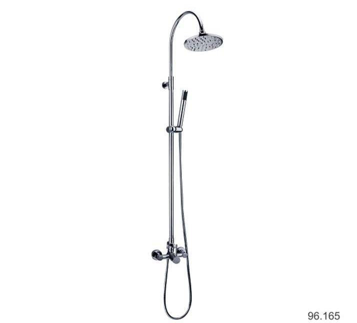 Aqua Decor Bermuda Modern Bathroom Shower Pole - Round Shower Head