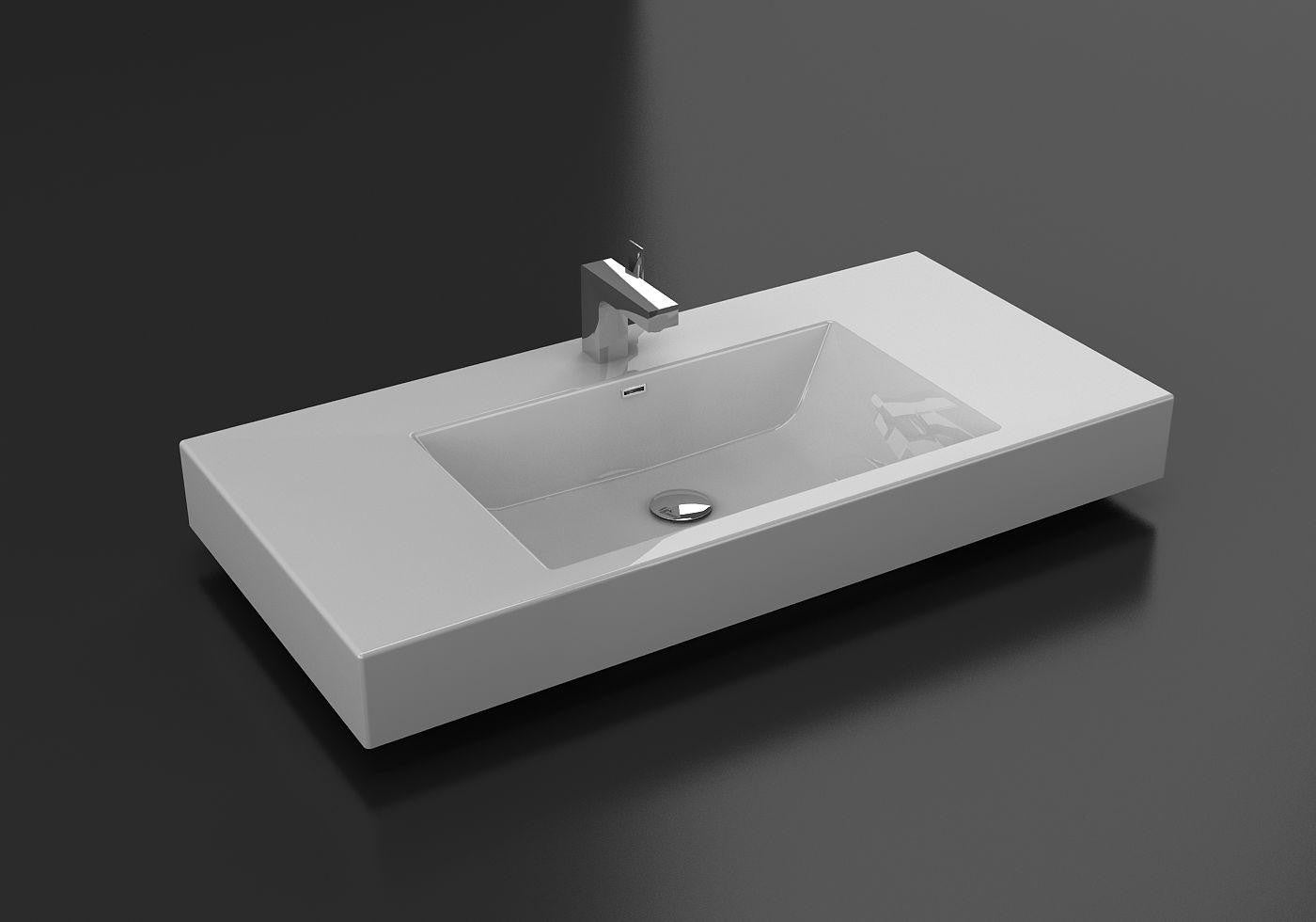 Aquamoon Venice 39 Modern Bathroom Vanity Set - Grey Oak