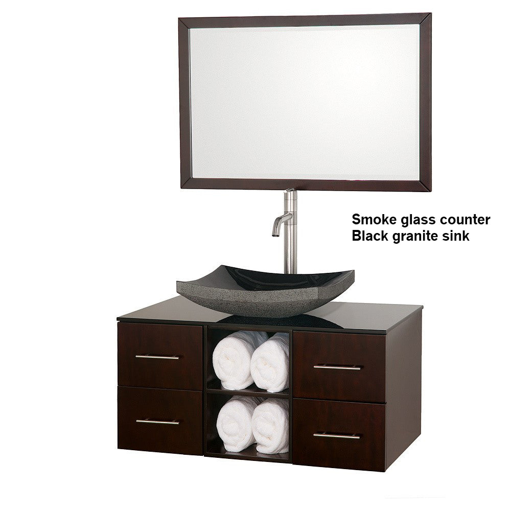 Abba 36-Inch Vanity Set - Espresso