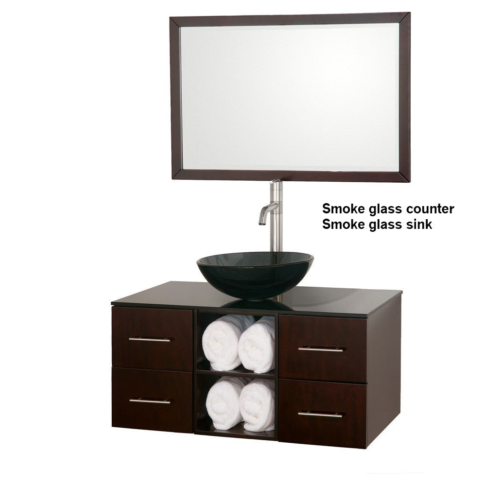 Abba 36-Inch Vanity Set - Espresso