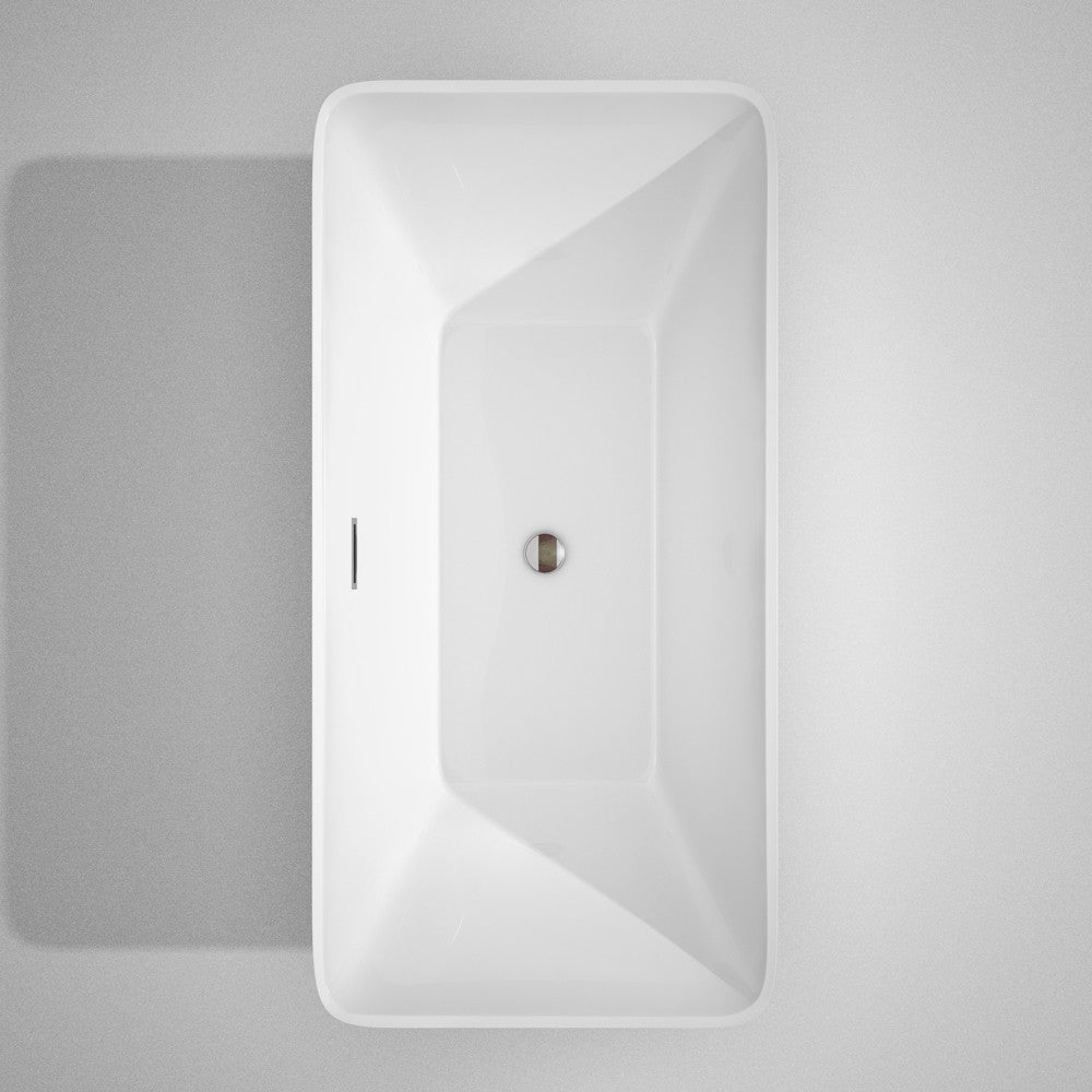 WYNDHAM COLLECTION Tiffany 59-Inch Small Soaking Bathtub