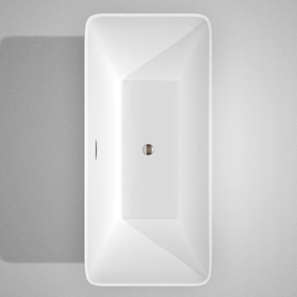 WYNDHAM COLLECTION Tiffany 67-Inch Large Soaking Bathtub