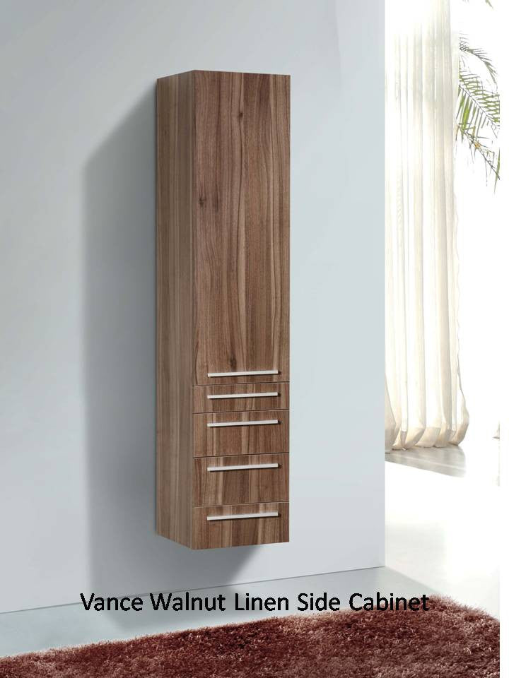 Aquamoon Venice 31" Modern Bathroom Vanity Set - Walnut