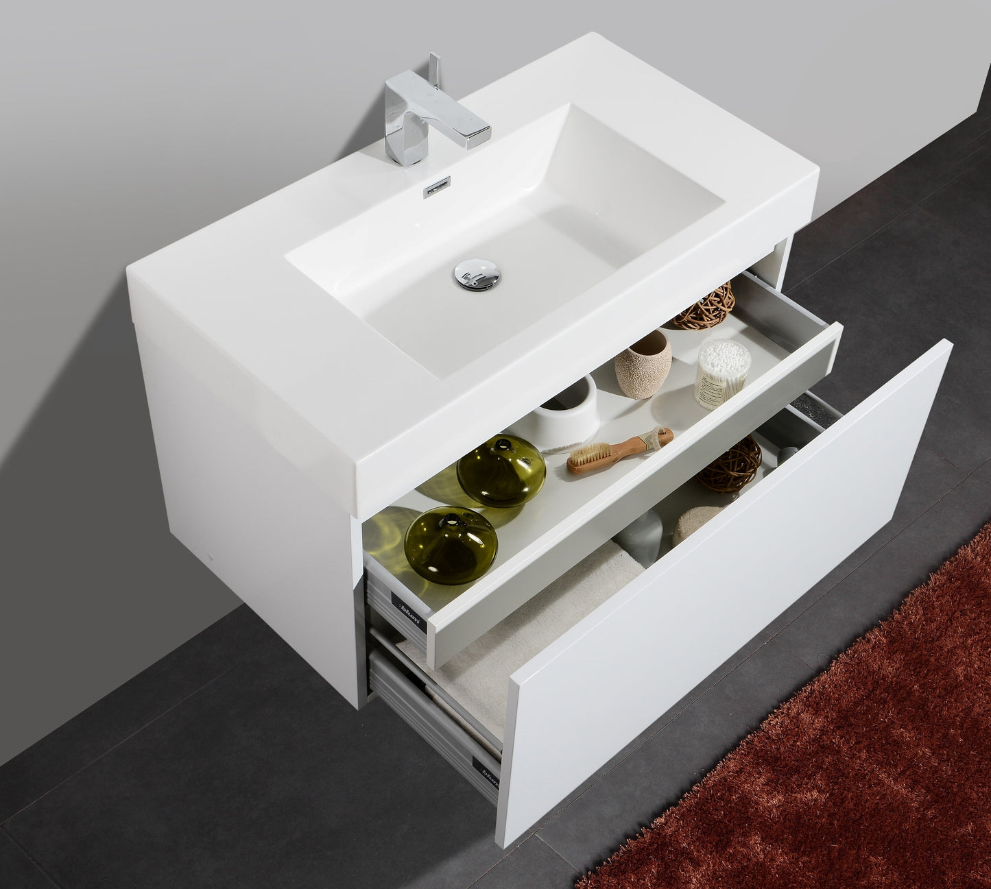 Aquamoon Venice 36 Modern Bathroom Vanity Set - White