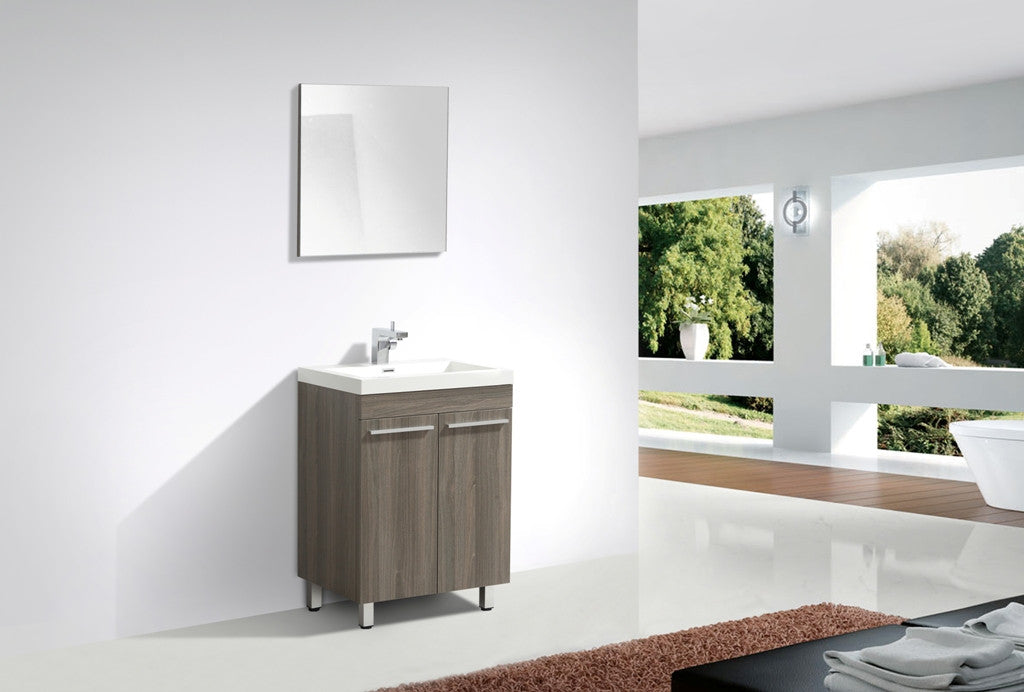 Aquamoon Ocean 23 3/8 Maple Grey modern Bathroom Vanity Set