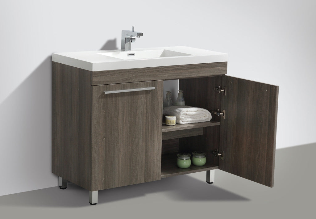 Aquamoon Ocean 39 1/8 Maple Grey modern Bathroom Vanity Set