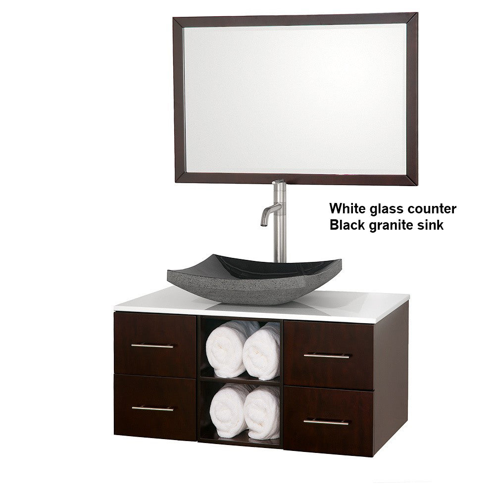 Abba 36-Inch Vanity Set - Espresso