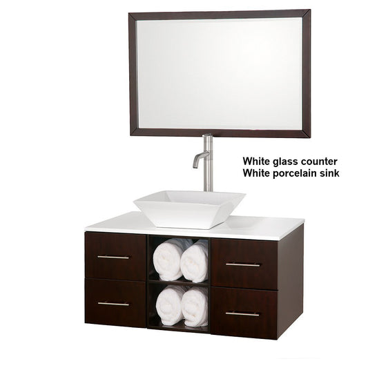 Abba 36-Inch Vanity Set - Espresso
