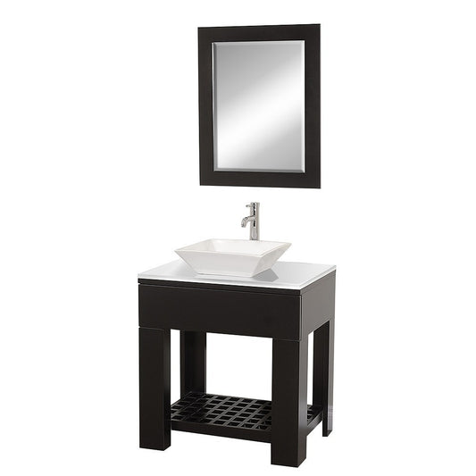 WYNDHAM COLLECTION Zen ll 30-Inch Modern Bathroom Vanity Set - Espresso