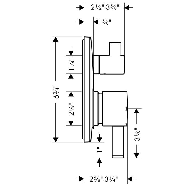 HANSGROHE Metris (Ecostat) Dual Function Modern Bathroom Shower Set